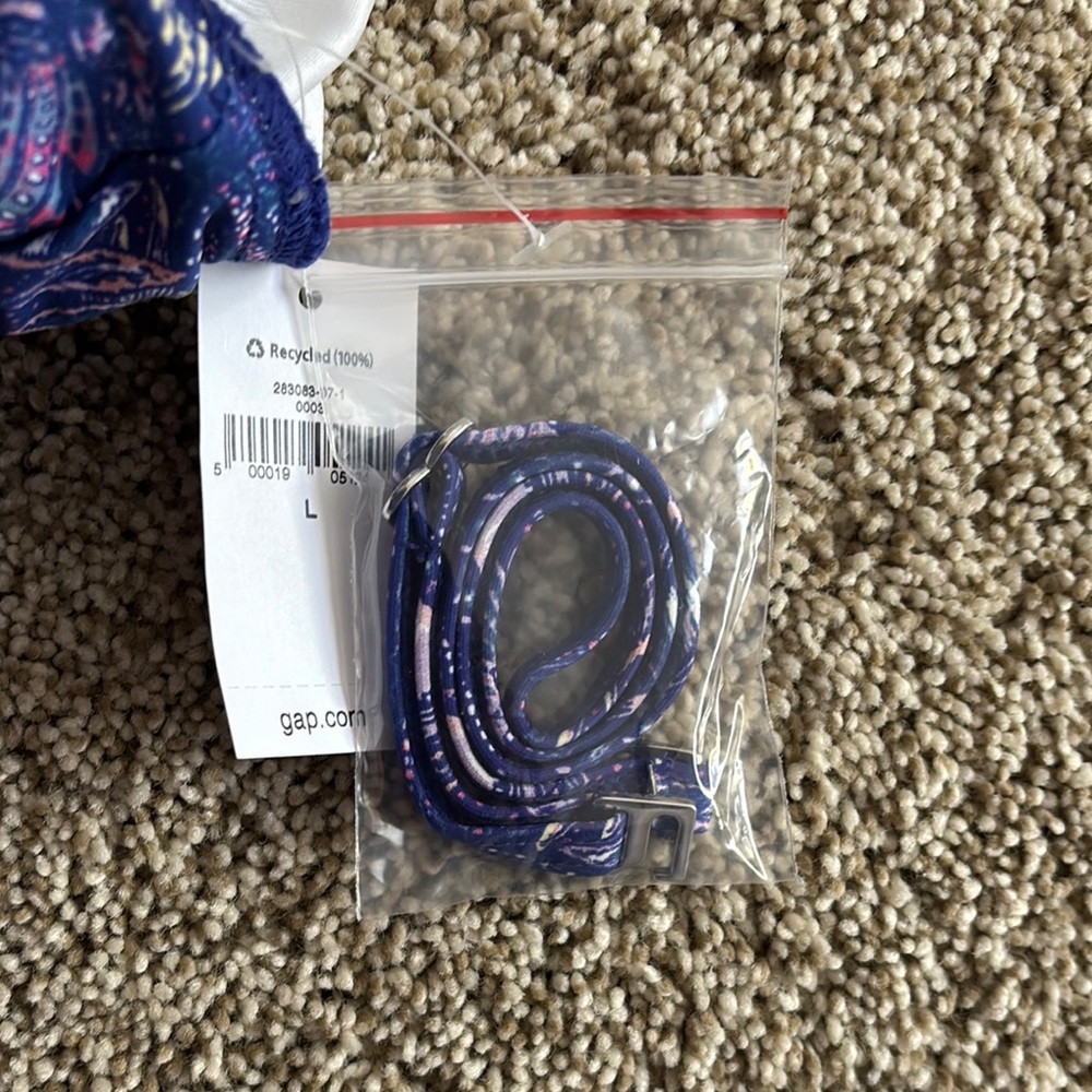 Gap Floral Blue Strapless Top bathing suit - Picture 4 of 7